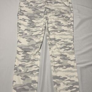Calvin Klein Jeans Skinny Jeans White Grey Snow Camo Print Women's 29